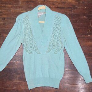 Vintage maurada sweater with pearls